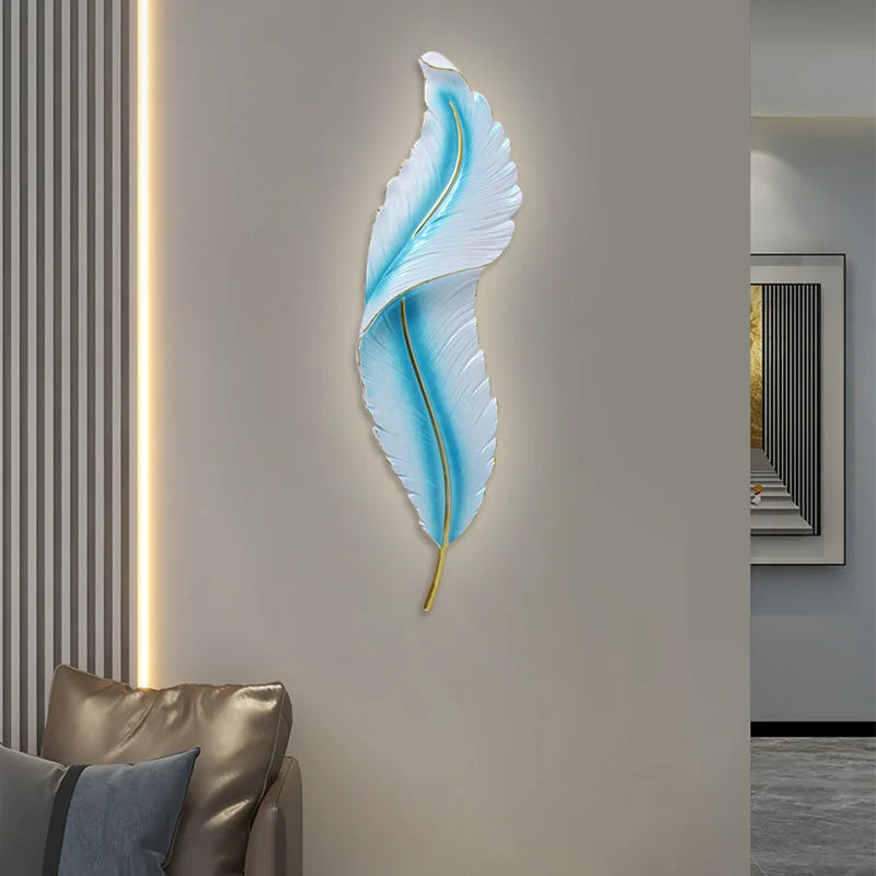 Modern Living Room Corridor Lighting Wall Lamp Nordic Home Decor Bedroom Bedside Lamps Light Luxury Creative LED Feather Lamp