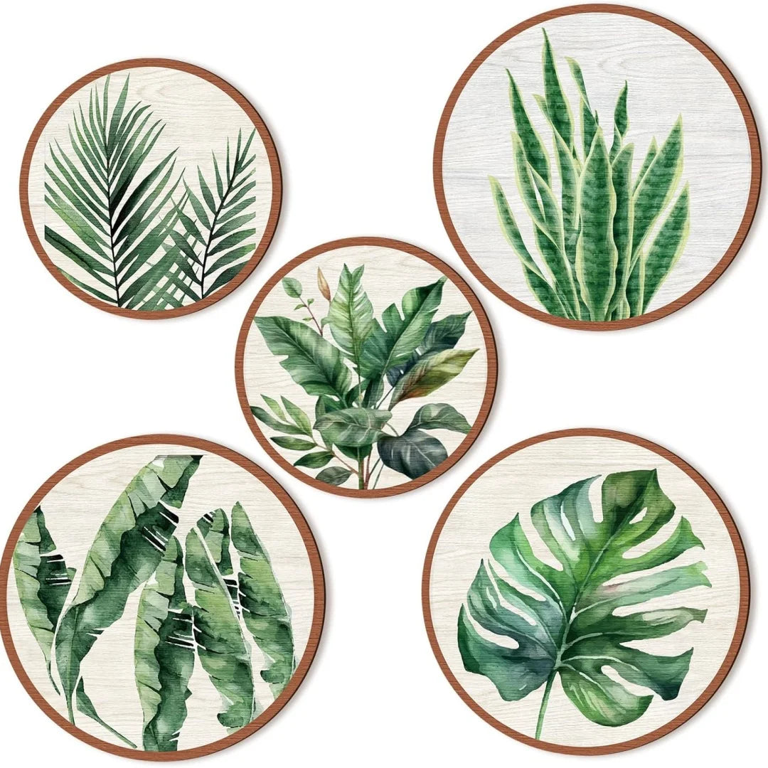 5Pcs 2D Flat Wall Art Wooden Living Room Wall Decor Bohemian Hanging Farmhouse Geometric Aesthetic Wood Minimalist Bedroom Gifts