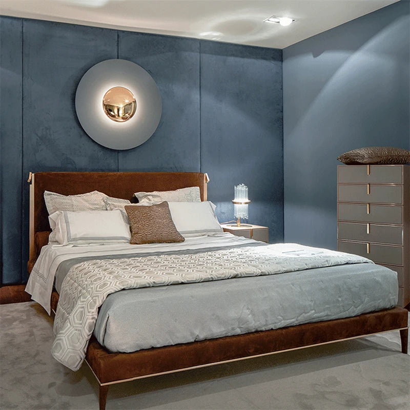 Modern Art Wall Light Luxury Designer Sconce Porch Bedroom Bedside Decor Round Kitchen Background Living Room UFO Creative Lamp