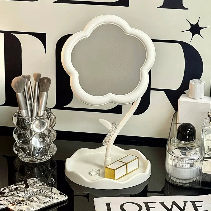 Chic Desktop Mirror, Must-Have for Dorm & Bedroom Decor. High-End Aesthetic & Practical Design.