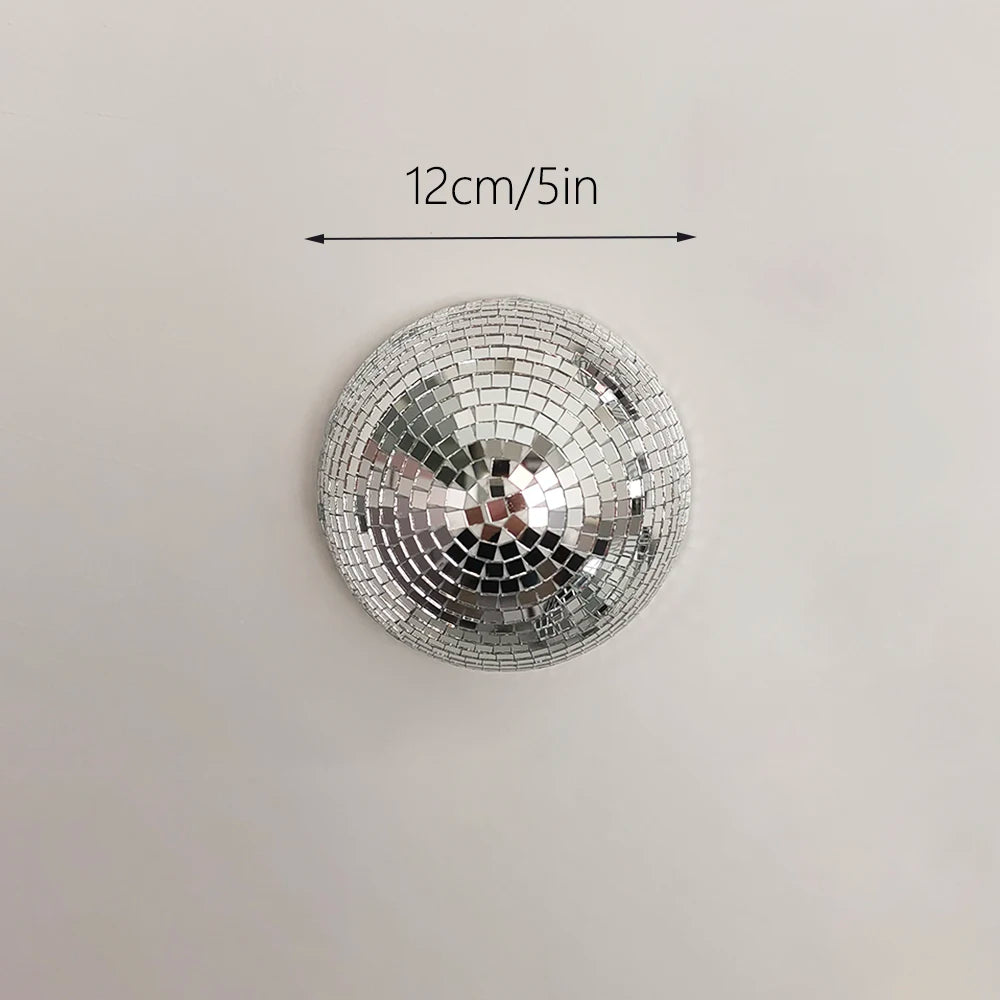 Wall Disco Ball Mirrored Designs Metallic Home Decor Mirror Ball Decoration For Wedding Disco Ball Semicircle Home Wall Art