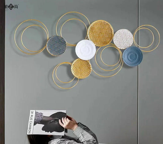 Modern Luxury Wall Decorations for Living Room, Simple Hanging for Sofa Background, Bedroom Iron Decor, Large Wall Accessories
