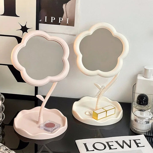 Chic Desktop Mirror, Must-Have for Dorm & Bedroom Decor. High-End Aesthetic & Practical Design.