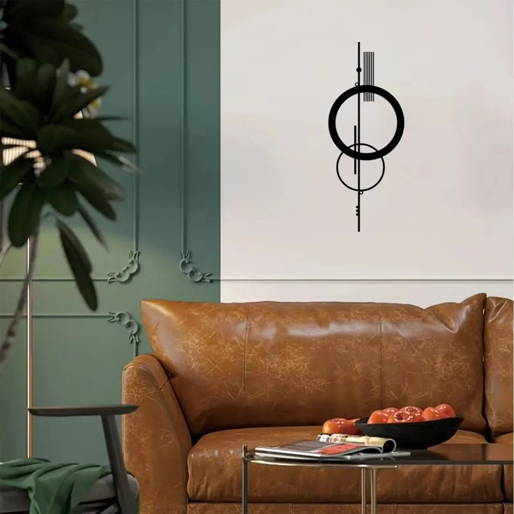 Metal Wall Decor Hanging Art Features Abstract Vertical Design Ideal for Wall Decoration Includes Halloween and Christmas Themes
